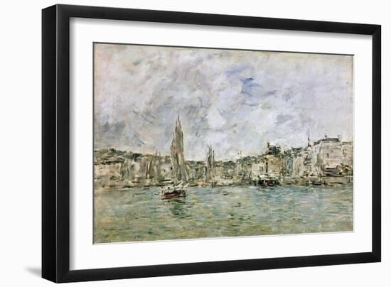 The Port at Honfleur, 1896-Eugène Boudin-Framed Giclee Print