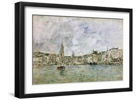 The Port at Honfleur, 1896-Eugène Boudin-Framed Giclee Print