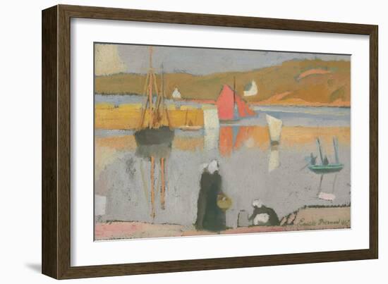 The Port at Saint-Briac, 1887-Emile Bernard-Framed Giclee Print