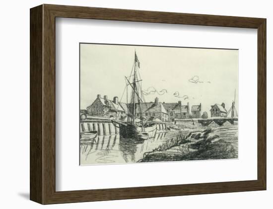 The Port at Touques-Claude Monet-Framed Premium Giclee Print