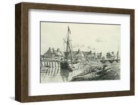 The Port at Touques-Claude Monet-Framed Premium Giclee Print