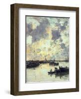 The Port, circa 1895-Eugène Boudin-Framed Giclee Print