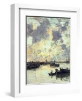 The Port, circa 1895-Eugène Boudin-Framed Giclee Print