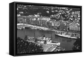 The Port from Mont Boron, Nice, France, Early 20th Century-null-Framed Stretched Canvas