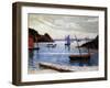 The Port, Island of Brehat, Brittany, 1892-Maxime Emile Louis Maufra-Framed Giclee Print