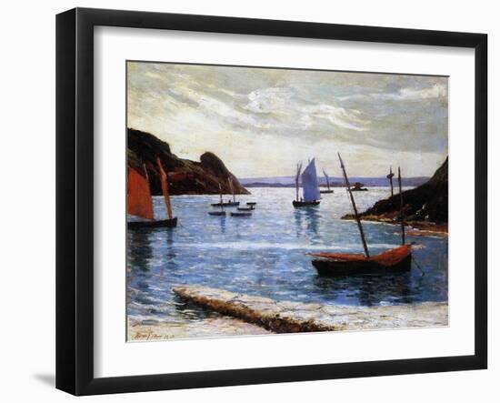 The Port, Island of Brehat, Brittany, 1892-Maxime Emile Louis Maufra-Framed Giclee Print