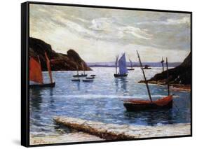 The Port, Island of Brehat, Brittany, 1892-Maxime Emile Louis Maufra-Framed Stretched Canvas