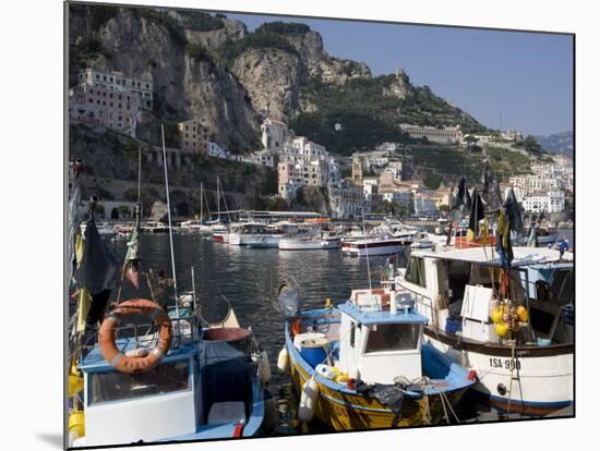 The Port of Amalfi, Costiera Amalfitana, UNESCO World Heritage Site, Campania, Italy, Europe-Oliviero Olivieri-Mounted Photographic Print