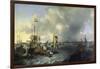 The Port of Amsterdam, View of the Ij, 1666-Ludolf Backhuysen-Framed Giclee Print