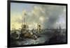 The Port of Amsterdam, View of the Ij, 1666-Ludolf Backhuysen-Framed Giclee Print