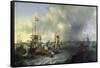 The Port of Amsterdam, View of the Ij, 1666-Ludolf Backhuysen-Framed Stretched Canvas