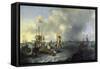 The Port of Amsterdam, View of the Ij, 1666-Ludolf Backhuysen-Framed Stretched Canvas