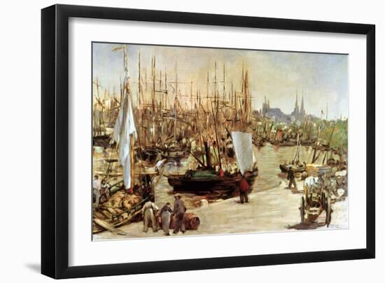 The Port of Bordeaux, 1871-Edouard Manet-Framed Giclee Print