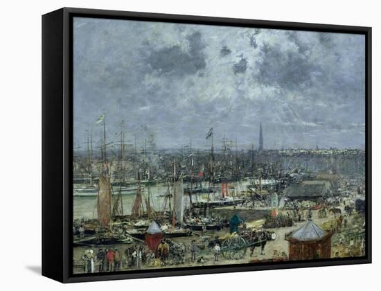 The Port of Bordeaux, 1874-Eugène Boudin-Framed Stretched Canvas