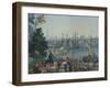 The Port of Boston in the United States of America, Painted Wallpaper, Made by Zuber at Mulhouse-null-Framed Giclee Print