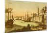 The Port of Boston-null-Mounted Premium Giclee Print