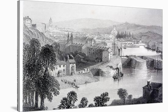 The Port of Bristol in the Early 19th Century-null-Stretched Canvas