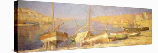 The Port of Collioure, Afternoon-Jeanne Dubut-Stretched Canvas