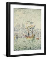 The Port of Constantinople; Le Port de Constantinople, 1907-Paul Signac-Framed Giclee Print