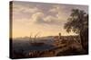 The Port of Gaeta, the Pier and the Fortress, 1790-Jacob Philipp Hackert-Stretched Canvas