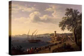 The Port of Gaeta, the Pier and the Fortress, 1790-Jacob Philipp Hackert-Stretched Canvas