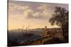 The Port of Gaeta, the Pier and the Fortress, 1790-Jacob Philipp Hackert-Stretched Canvas