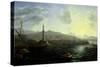 The Port of Genoa, Sea View-Claude Lorraine-Stretched Canvas