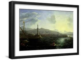 The Port of Genoa, Sea View-Claude Lorraine-Framed Giclee Print