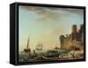 The Port of Genoa-Claude Joseph Vernet-Framed Stretched Canvas