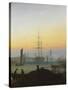 The Port of Greifswald-Caspar David Friedrich-Stretched Canvas