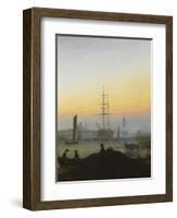 The Port of Greifswald-Caspar David Friedrich-Framed Giclee Print