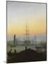 The Port of Greifswald-Caspar David Friedrich-Mounted Giclee Print