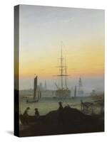 The Port of Greifswald-Caspar David Friedrich-Stretched Canvas