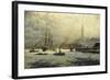 The Port of Hamburg, 1893-Georg Schmitz-Framed Giclee Print