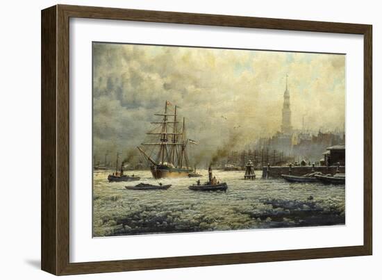 The Port of Hamburg, 1893-Georg Schmitz-Framed Giclee Print