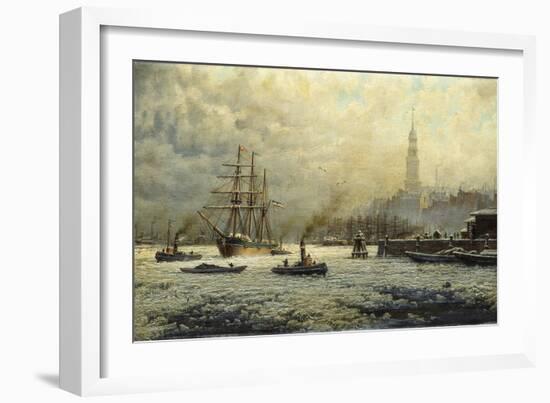 The Port of Hamburg, 1893-Georg Schmitz-Framed Giclee Print