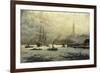 The Port of Hamburg, 1893-Georg Schmitz-Framed Giclee Print