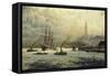 The Port of Hamburg, 1893-Georg Schmitz-Framed Stretched Canvas