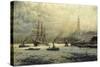 The Port of Hamburg, 1893-Georg Schmitz-Stretched Canvas