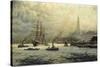 The Port of Hamburg, 1893-Georg Schmitz-Stretched Canvas