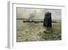 The Port of Hamburg, 1894-Leopold Karl Walter von Kalckreuth-Framed Giclee Print