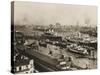 The Port of Hamburg, Germany, Pre War in the 1930s-Robert Hunt-Stretched Canvas