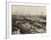 The Port of Hamburg, Germany, Pre War in the 1930s-Robert Hunt-Framed Photographic Print