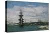 The Port of Havre, C.1864-66-Eug?ne Boudin-Stretched Canvas