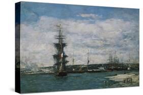 The Port of Havre, C.1864-66-Eug?ne Boudin-Stretched Canvas