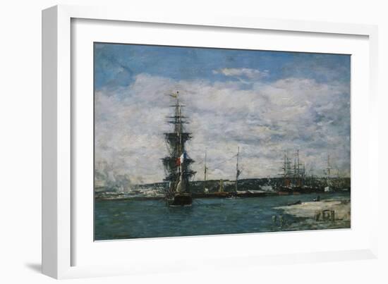 The Port of Havre, C.1864-66-Eug?ne Boudin-Framed Giclee Print