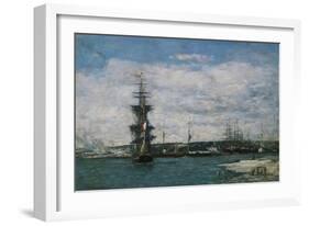 The Port of Havre, C.1864-66-Eug?ne Boudin-Framed Giclee Print