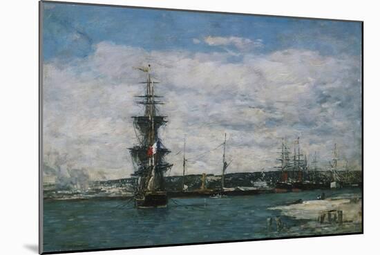 The Port of Havre, C.1864-66-Eug?ne Boudin-Mounted Giclee Print