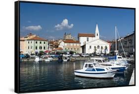 The port of Isola surrounded by the old town, Isola, Slovenia, Europe-Sergio Pitamitz-Framed Stretched Canvas