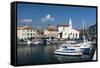 The port of Isola surrounded by the old town, Isola, Slovenia, Europe-Sergio Pitamitz-Framed Stretched Canvas